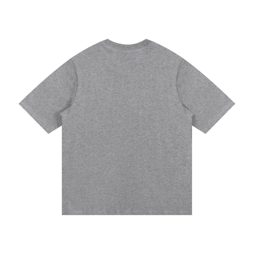 AMI Paris Neutral Tones Unisex T-Shirt - Premium Cotton Tee