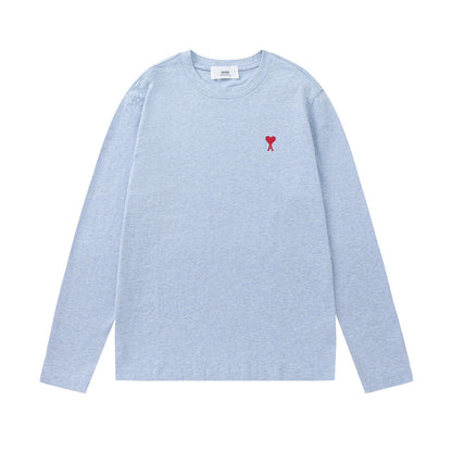 AMI PARIS Unisex Long-Sleeve T-Shirt - Premium Cotton Casual Tee