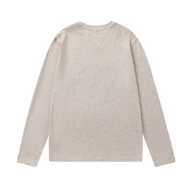 AMI PARIS Unisex Long-Sleeve T-Shirt - Premium Cotton Casual Tee