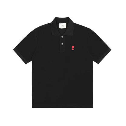AMI PARIS Unisex Polo Shirt - Classic Designer Cotton Polo