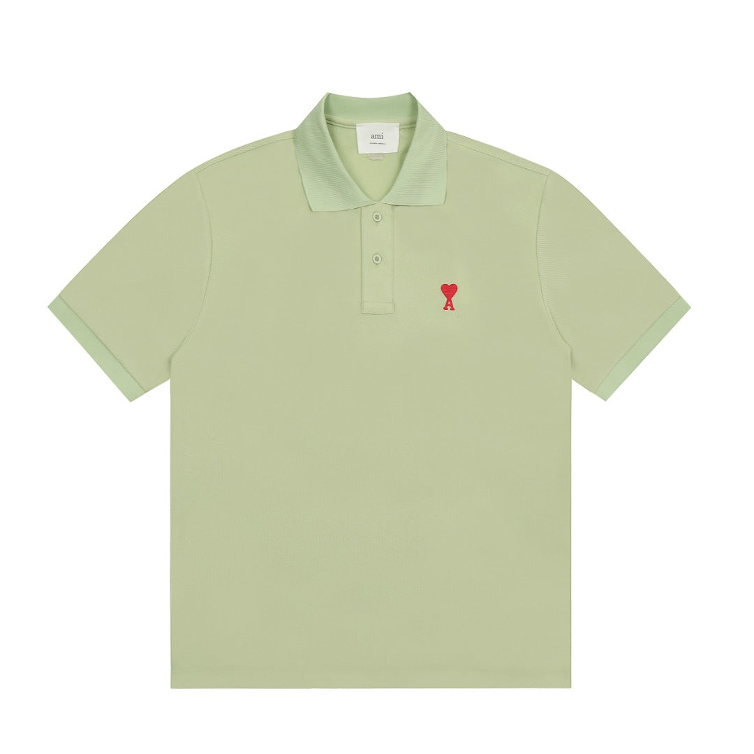AMI PARIS Unisex Polo Shirt - Classic Designer Cotton Polo