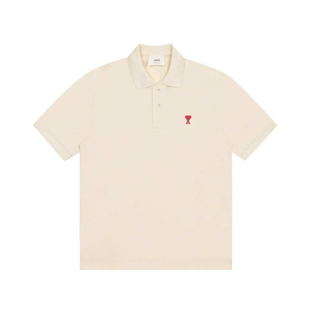 AMI PARIS Unisex Polo Shirt - Classic Designer Cotton Polo
