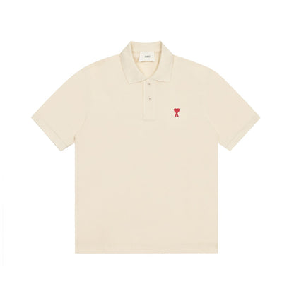 AMI PARIS Unisex Polo Shirt - Classic Designer Cotton Polo
