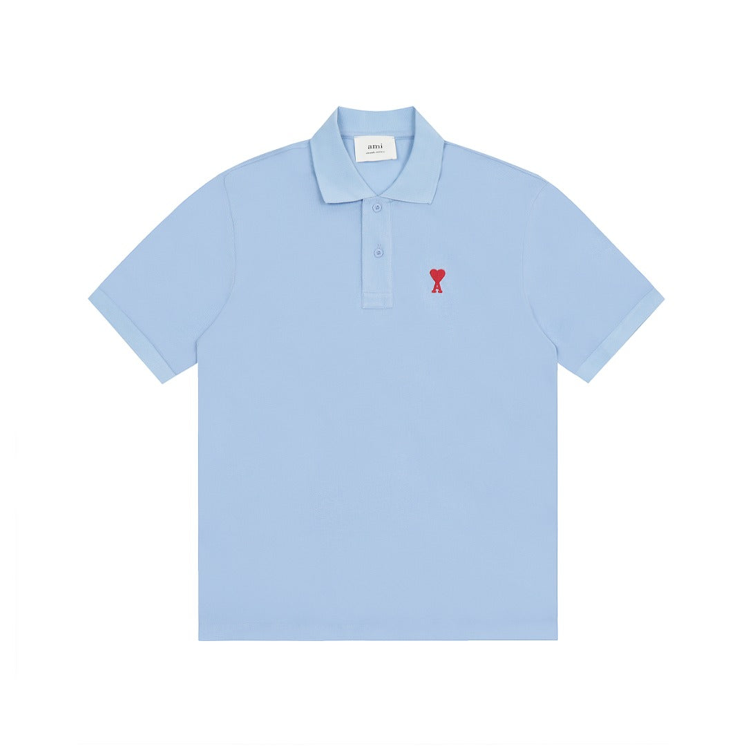 AMI PARIS Unisex Polo Shirt - Classic Designer Cotton Polo
